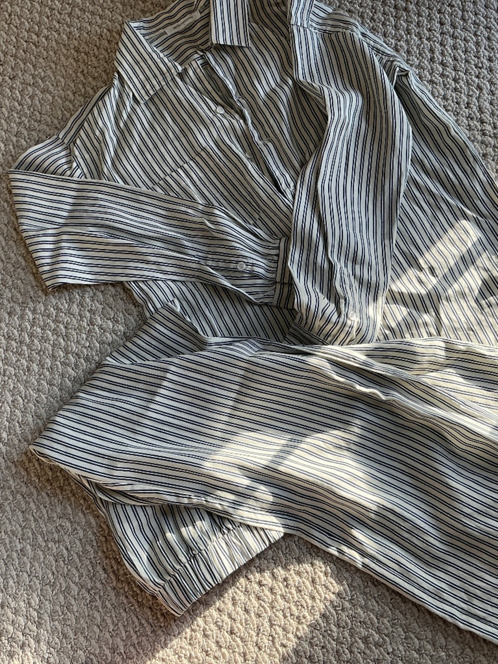 Perfect white T striped top and bottom